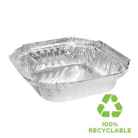 Foil Tray Shallow Square 270ml L131 X W131 X H25mm