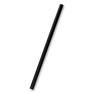 Paper Straw Jumbo Plain Black 3 Ply