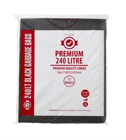 240LT Premium Heavy Duty Bin Liner