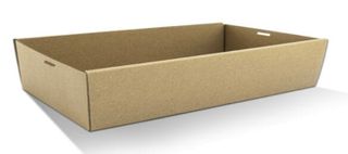 Catering Tray Large Kraft Corrugated 560 X 225 X 80mm