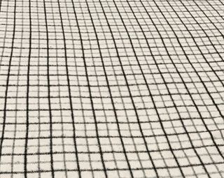 Wool Collar Check - Grey& Blk.