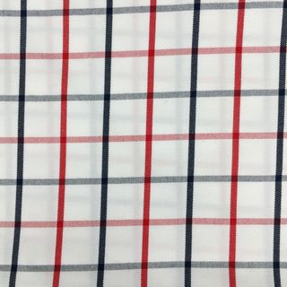 POLY COLLAR CHECK NAVY/RED