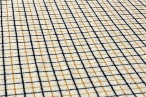 Wool Collar Check - Cream 40"