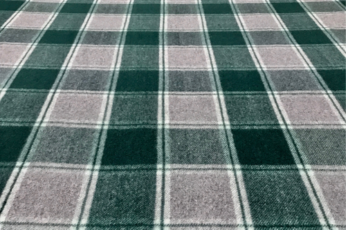 Wool Rug Lining Green Check