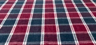 Wool Rug Liniing RAF Chk-Wine