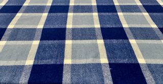 Wool Lining Blue White Check