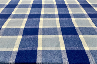 Wool Lining Blue White Check