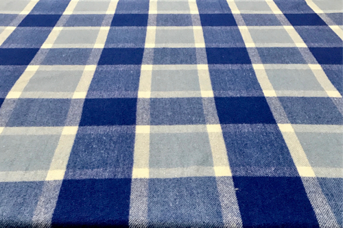 Wool Lining Blue White Check