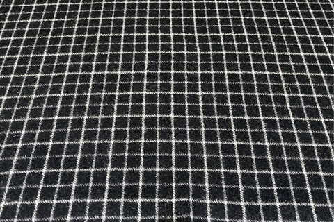 Wool Collar Check - Black