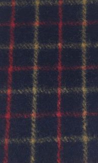 Wool Collar Check - Navy