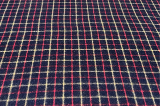 Wool Collar Check - Navy