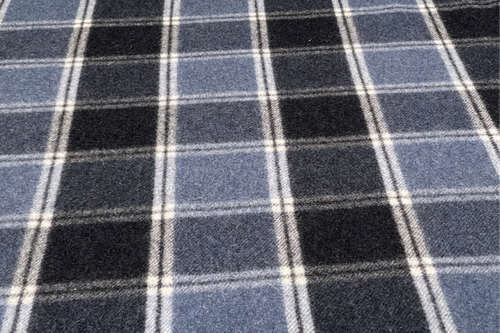 Wool Rug Lining RAF Blue Check