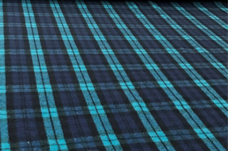 Wool Tartan -  Blackwatch Aqua