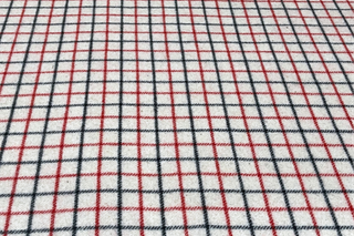 Wool Collar Check - RED/NAVY