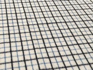 Wool Collar Check Sax-Blue