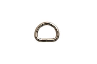 Steel D-Ring Nickel 25mm x 6mm