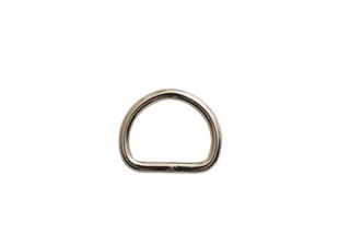 Steel D-Ring Nickel 32mm x 5mm