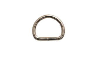 Steel D-Ring Nickel 38mm x 6mm