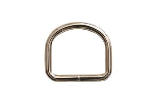 Steel D-Ring Nickel 50mm x 7mm