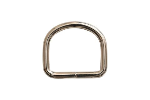 Steel D-Ring Nickel 50mm x 7mm