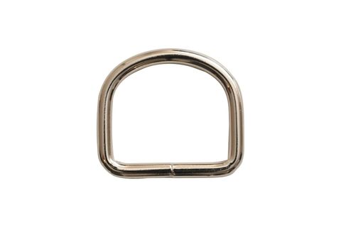Steel D-Ring Nickel 50mm x 7mm