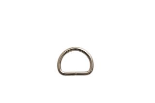 Steel D-Ring Nickel 25mm x 4mm