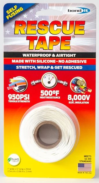 RESCUE TAPE - WHITE CLAMSHELL