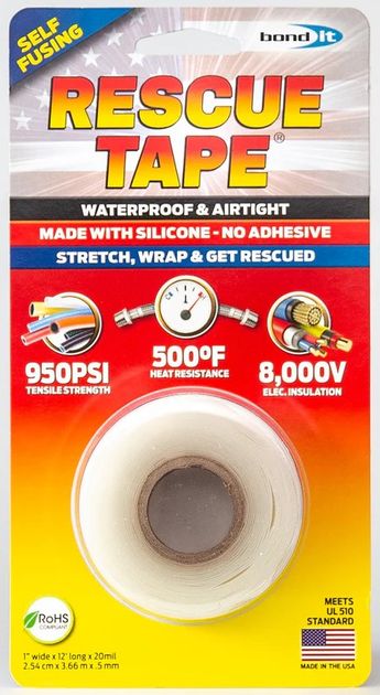 RESCUE TAPE CLEAR CLAMSHELL 25
