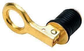 DRAIN PLUG-SNAP LOCK BRASS