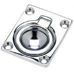 FLUSH RING PULL CHRM CST BRASS