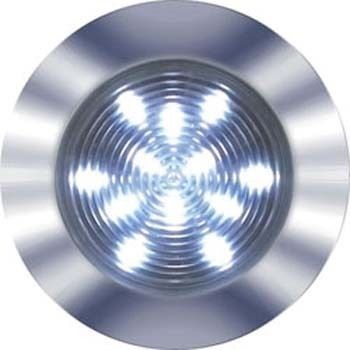 LED RECESSED WHITE CHROME