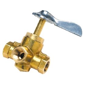 BRASS 3 WAY FUEL LINE VALVE