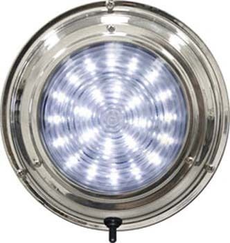 LED S/S DOME 6-3/4" WHITE/RED