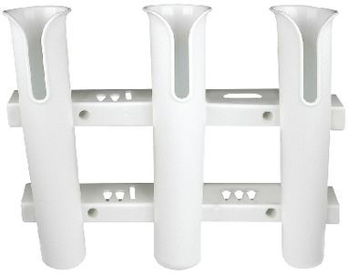 3 Rod Holder White Plastic