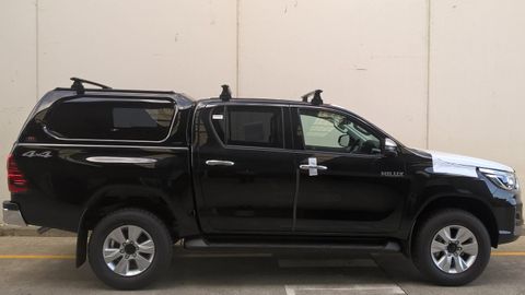 2016+ Hilux 3 Bar Buddy Vortex Track Mount Black