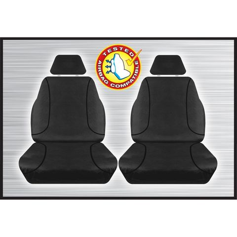 Tradies Black Front Seat Cover - Ranger BT50 Everest (pair)