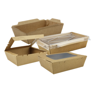 Kraft Hinged Lid Containers