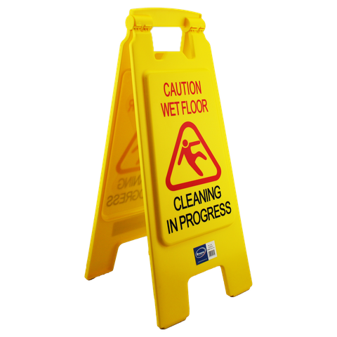 Caution Wet Floor Sign Yellow A Frame