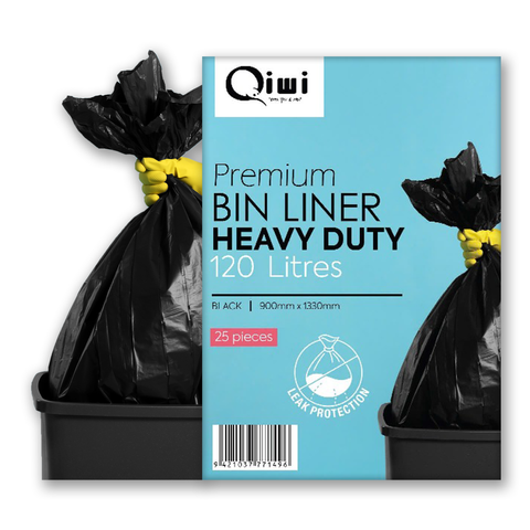 Q W/Bin Bag BLK 120L 25pcx8pk 200pcs/ctn