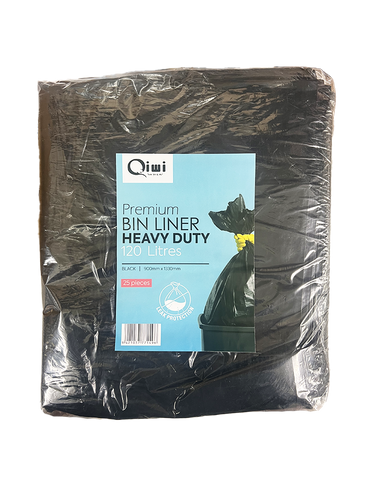 Q W/Bin Bag BLK 120L 25pcx8pk 200pcs/ctn