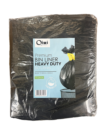 Q Rubbish Bag 80L BLK 50pcx7pk 350pc/ctn