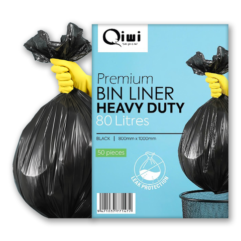 Q Rubbish Bag 80L BLK 50pcx7pk 350pc/ctn