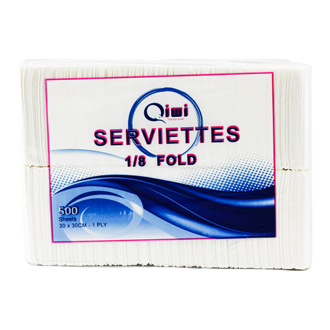 Q 1/8 Serviettes 500'sx6pkts 3000pcs/ctn