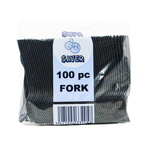 SS LD Fork Black 100pc x 10pk 1000pcs