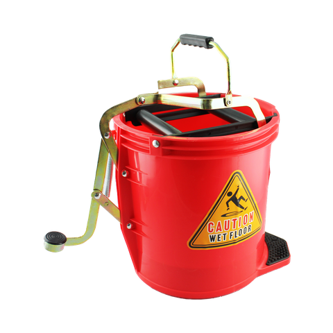 B Mop Wringer Bucket W/Castor HD Red
