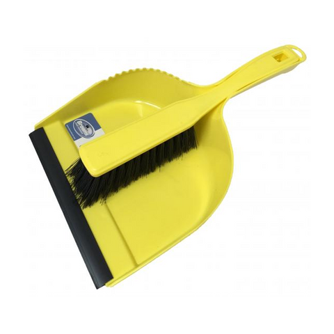 B Brush & Pan Set Rubber Bladed Assorted