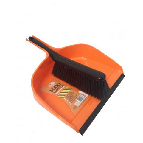 B XL Brush & Pan Set Rubber Bladed