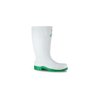 B Safemate PVC G/boot White/Green Size10