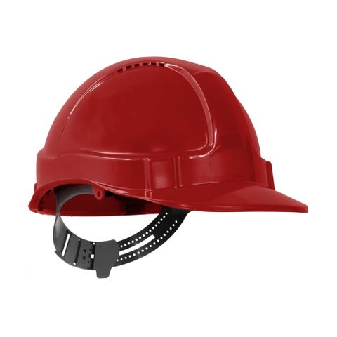 TN Hard Hat Short Peak Pin Lock Red