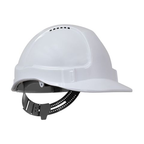 TN Hard Hat Short Peak Pin Lock White